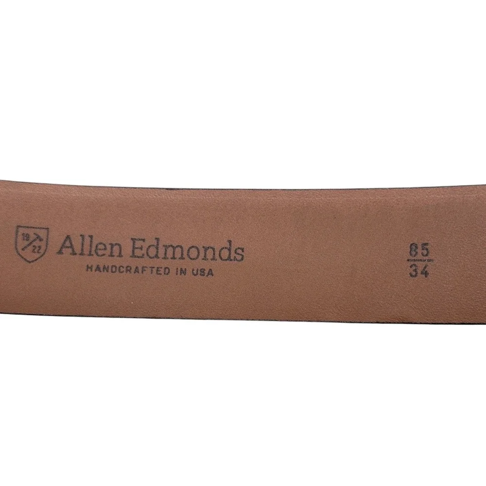 Allen Edmonds Dress Belt Men SZ 34 Brown Business Classic Leather USA Practical